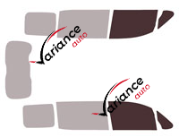 Glazing template - front window kit - Toyota Noah / Voxy (3) 5 doors (2014 - 2021) Glazing template - front window kit - Toyota Noah / Voxy (3) 5 doors (2014 - 2021)