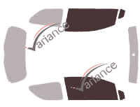 Glazing template - front window kit - Daihatsu Charade (3) 3 doors (2011 - 2013) Glazing template - front window kit - Daihatsu Charade (3) 3 doors (2011 - 2013)