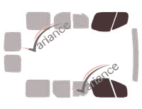 Glazing template - front window kit - Opel Vivaro (A) Court 6 doors (2002 - 2015) Glazing template - front window kit - Opel Vivaro (A) Court 6 doors (2002 - 2015)