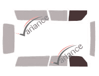 Glazing template - front window kit - Volvo 240-260 Break 5 doors (1974 - 1991)
