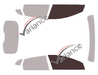 Gabarit vitrage - kit vitres avant - Volvo V40 Break 5 portes (2012 - 2019) Gabarit vitrage - kit vitres avant - Volvo V40 Break 5 portes (2012 - 2019)