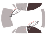 Mascherina per vetri - kit vetri anteriori - Volvo S40 Sedan 4 porte (1995 - 2004) Mascherina per vetri - kit vetri anteriori - Volvo S40 Sedan 4 porte (1995 - 2004)