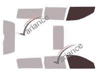 Gabarit vitrage - kit vitres avant - Volvo V70 (2) Break 5 portes (2001 - 2007) Gabarit vitrage - kit vitres avant - Volvo V70 (2) Break 5 portes (2001 - 2007)