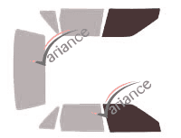 Glazing template - front window kit - Volvo V90 (1) Berline 4 doors (1987 - 1999) Glazing template - front window kit - Volvo V90 (1) Berline 4 doors (1987 - 1999)