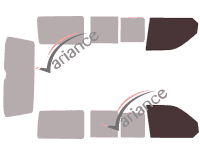 Gabarit vitrage - kit vitres avant - Volkswagen Transporter T5 (5) Court 5 portes (2003 - 2015) Gabarit vitrage - kit vitres avant - Volkswagen Transporter T5 (5) Court 5 portes (2003 - 2015)