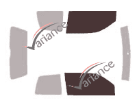 Gabarit vitrage - kit vitres avant - Volkswagen Lupo 3 portes (1998 - 2006) Gabarit vitrage - kit vitres avant - Volkswagen Lupo 3 portes (1998 - 2006)