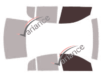 Gabarit vitrage - kit vitres avant - Volkswagen Polo (4) Classic Berline 4 portes (2002 - 2009) Gabarit vitrage - kit vitres avant - Volkswagen Polo (4) Classic Berline 4 portes (2002 - 2009)