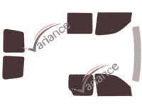 Tinted film kit Peugeot Partner (1) Utility 5 doors (1998 - 2006) Tinted film kit Peugeot Partner (1) Utility 5 doors (1998 - 2006)