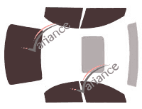 Chrysler Sebring tinted film kit (2) 4-door sedan (2001 - 2006) Chrysler Sebring tinted film kit (2) 4-door sedan (2001 - 2006)