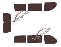 Volkswagen Transporter T5 (5) Short 4-door (2003 - 2015) tinted film kit Volkswagen Transporter T5 (5) Short 4-door (2003 - 2015) tinted film kit