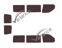 Volkswagen Transporter T5 (5) Short 5-door (2003 - 2015) tinted film kit Volkswagen Transporter T5 (5) Short 5-door (2003 - 2015) tinted film kit