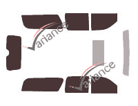 Cadillac Escalade (2) ESV 5-door (2002 - 2006) tinted film kit Cadillac Escalade (2) ESV 5-door (2002 - 2006) tinted film kit