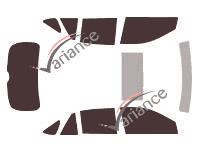 Tinted film kit Lexus RX (2) 5-door (2003 - 2009) Tinted film kit Lexus RX (2) 5-door (2003 - 2009)