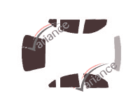 Pontiac Grand Am (5) 4-door sedan (1999 - 2006) tinted film kit Pontiac Grand Am (5) 4-door sedan (1999 - 2006) tinted film kit