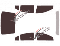 Saturn Aura 4-door Sedan tinted film kit (2006 - 2011)
