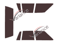 Chevrolet Caprice (3) 4-door sedan (1977 - 1990) tinted film kit Chevrolet Caprice (3) 4-door sedan (1977 - 1990) tinted film kit