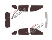 Kit de láminas tintadas para el Chevrolet Captiva 5 puertas (2006 - 2015) Kit de láminas tintadas para el Chevrolet Captiva 5 puertas (2006 - 2015)