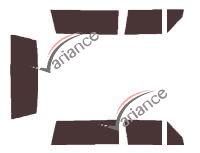 Jeep Cherokee (2) 3-door tinted film kit (1984 - 2001) Jeep Cherokee (2) 3-door tinted film kit (1984 - 2001)