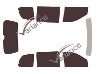 Tinted film kit Kia Carnival (3) 5-door (2006 - 2016) Tinted film kit Kia Carnival (3) 5-door (2006 - 2016)