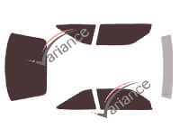 Chevrolet Cavalier (2) 2-door Coupe (1988 - 1994) tinted film kit Chevrolet Cavalier (2) 2-door Coupe (1988 - 1994) tinted film kit