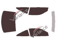 Chevrolet Cavalier (3) 2-door Coupe (1995 - 2005) tinted film kit Chevrolet Cavalier (3) 2-door Coupe (1995 - 2005) tinted film kit