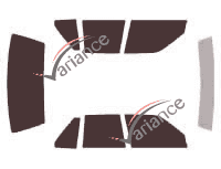 Chevrolet Cavalier (2) 4-door sedan (1988 - 1994) tinted film kit Chevrolet Cavalier (2) 4-door sedan (1988 - 1994) tinted film kit