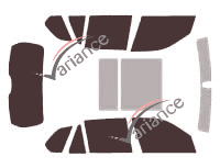 Tinted film kit Bmw X5 (2) 5 doors (2006 - 2013) Tinted film kit Bmw X5 (2) 5 doors (2006 - 2013)