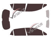 Toyota Auris (1) 5-door (2007 - 2012) tinted film kit Toyota Auris (1) 5-door (2007 - 2012) tinted film kit