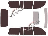 Kit film teinté Toyota Land Cruiser (11) SW 5 portes (2003 - 2008) Kit film teinté Toyota Land Cruiser (11) SW 5 portes (2003 - 2008)