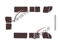 Tinted film kit Renault Master (2) Medium 5 doors (1997 - 2010) Tinted film kit Renault Master (2) Medium 5 doors (1997 - 2010)