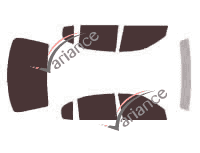 Kit de láminas tintadas para el Chevrolet Classic Sedan 4 puertas (2004 - 2007) Kit de láminas tintadas para el Chevrolet Classic Sedan 4 puertas (2004 - 2007)