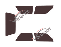 Tinted film kit Renault Super 5 3 doors (1984 - 1997) Tinted film kit Renault Super 5 3 doors (1984 - 1997)