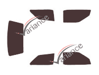 Kit de lámina tintada Citroën ZX (1) 3 puertas (1991 - 1998) Kit de lámina tintada Citroën ZX (1) 3 puertas (1991 - 1998)