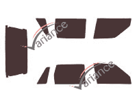 Tinted film kit Citroën AX 5 doors (1986 - 1998) Tinted film kit Citroën AX 5 doors (1986 - 1998)