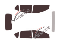 Kit de láminas tintadas para Nissan Note 5 puertas (2006 - 2013) Kit de láminas tintadas para Nissan Note 5 puertas (2006 - 2013)