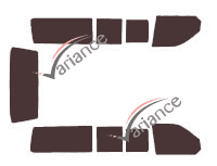 Volkswagen Transporter T5 (5) Long 4 door (2003 - 2015) tinted film kit Volkswagen Transporter T5 (5) Long 4 door (2003 - 2015) tinted film kit