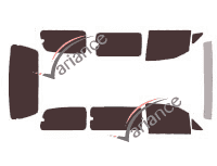 Hyundai Satellite Tinted Film Kit (1) Short 4-door (1997 - 2007) Hyundai Satellite Tinted Film Kit (1) Short 4-door (1997 - 2007)