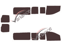 Toyota ProAce (1) Long 6-door (2012 - 2016) tinted film kit Toyota ProAce (1) Long 6-door (2012 - 2016) tinted film kit