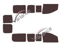 Toyota ProAce (1) 5-door short (2012 - 2016) tinted film kit Toyota ProAce (1) 5-door short (2012 - 2016) tinted film kit