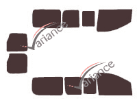 Tinted film kit Fiat Scudo (2) Short 5-door (2007 - 2017) Tinted film kit Fiat Scudo (2) Short 5-door (2007 - 2017)