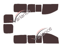 Tinted film kit Fiat Scudo (2) Short 6-door (2007 - 2017) Tinted film kit Fiat Scudo (2) Short 6-door (2007 - 2017)