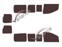 Tinted film kit Fiat Scudo (2) Short 6-door (2007 - 2017) Tinted film kit Fiat Scudo (2) Short 6-door (2007 - 2017)