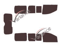 Tinted film kit Fiat Scudo (2) Short 5-door (2007 - 2017) Tinted film kit Fiat Scudo (2) Short 5-door (2007 - 2017)