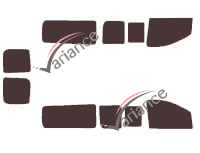 Tinted film kit Fiat Scudo (2) Long 6-door (2007 - 2017) Tinted film kit Fiat Scudo (2) Long 6-door (2007 - 2017)