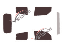 Tinted film kit Mitsubishi Pajero (3) Short 3 doors (2000 - 2006) Tinted film kit Mitsubishi Pajero (3) Short 3 doors (2000 - 2006)