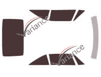 Chevrolet Impala (4) 2-door coupe (1965 - 1970) tinted film kit Chevrolet Impala (4) 2-door coupe (1965 - 1970) tinted film kit