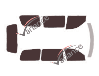 Pontiac Trans Sport (1) Long 5-door (1990 - 1998) tinted film kit Pontiac Trans Sport (1) Long 5-door (1990 - 1998) tinted film kit