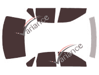 Chevrolet Impala (7) 4-door sedan (1994 - 1997) tinted film kit Chevrolet Impala (7) 4-door sedan (1994 - 1997) tinted film kit