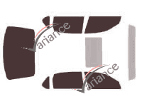 Chevrolet Impala (8) 4-door sedan (1999 - 2005) tinted film kit Chevrolet Impala (8) 4-door sedan (1999 - 2005) tinted film kit