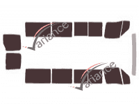 Tinted film kit Opel Movano (1) Long 5 doors (1997 - 2009) Tinted film kit Opel Movano (1) Long 5 doors (1997 - 2009)